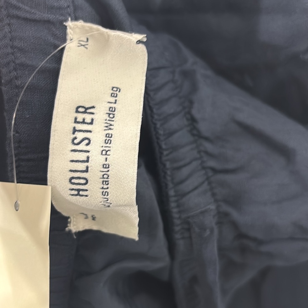 Hollister Navy Adjustable Rise Beach Viscose Pants NWT XL - Picture 4 of 7